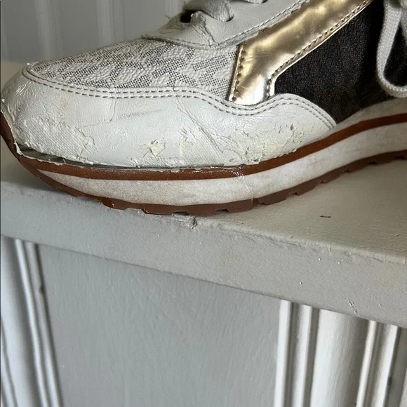 MICHAEL KORS SIGNATURE LEATHER DESIGNER TRAINING SHOES - Picture 6 of 8